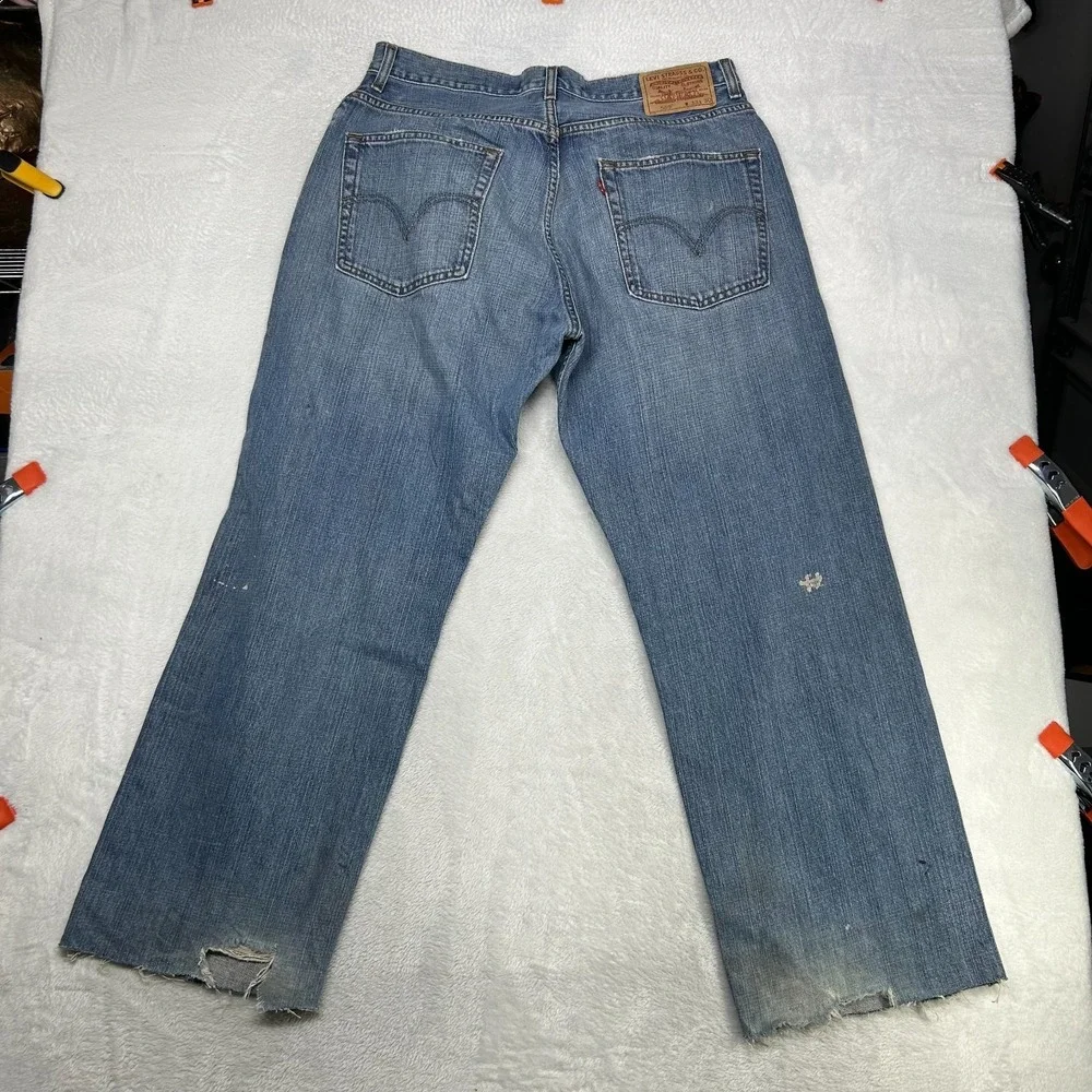 Levi's 569 Loose Straight‎ Jeans Men's Blue Denim Classic Straight - 32X28.5